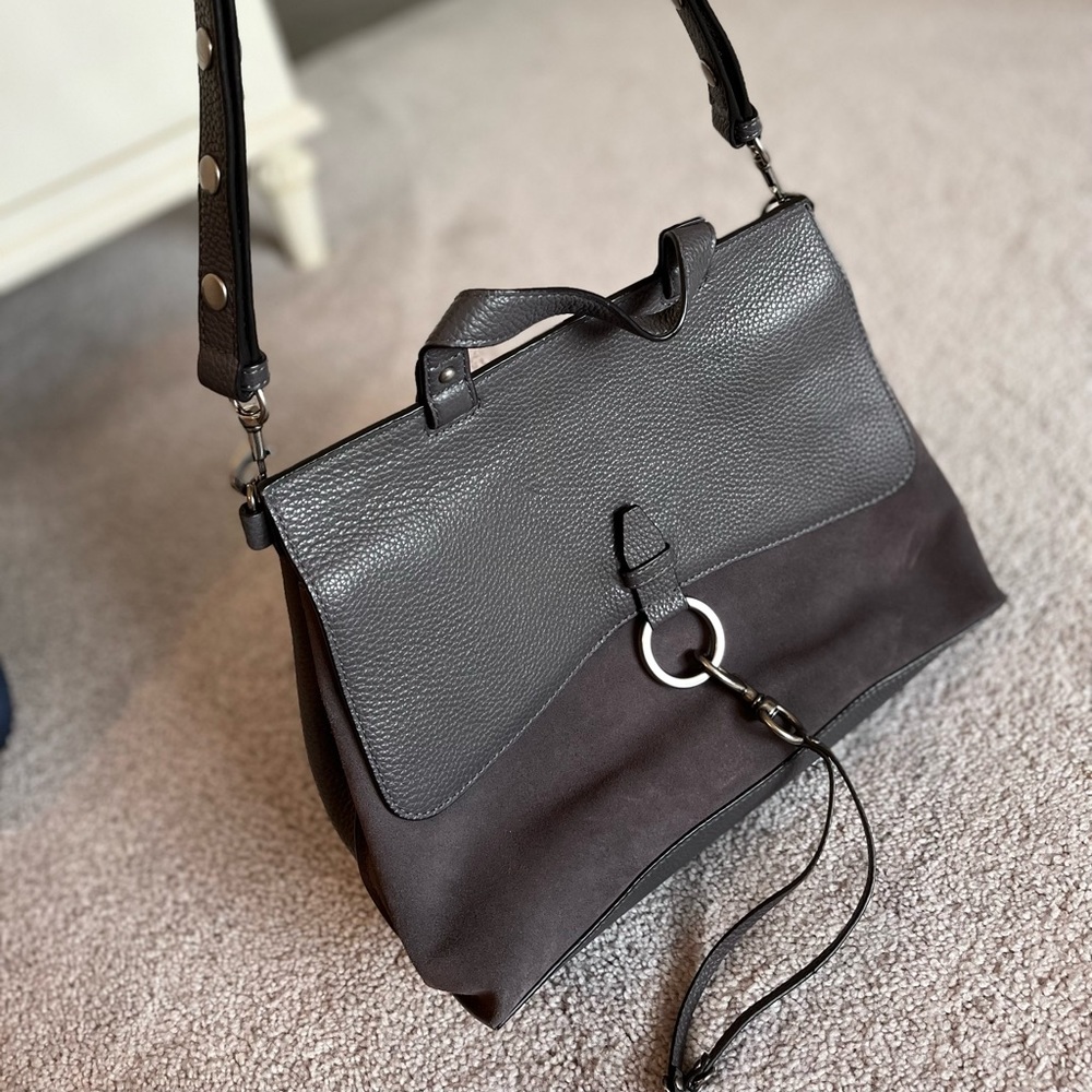 Rebecca Minkoff Grey Purse with adjustable strap